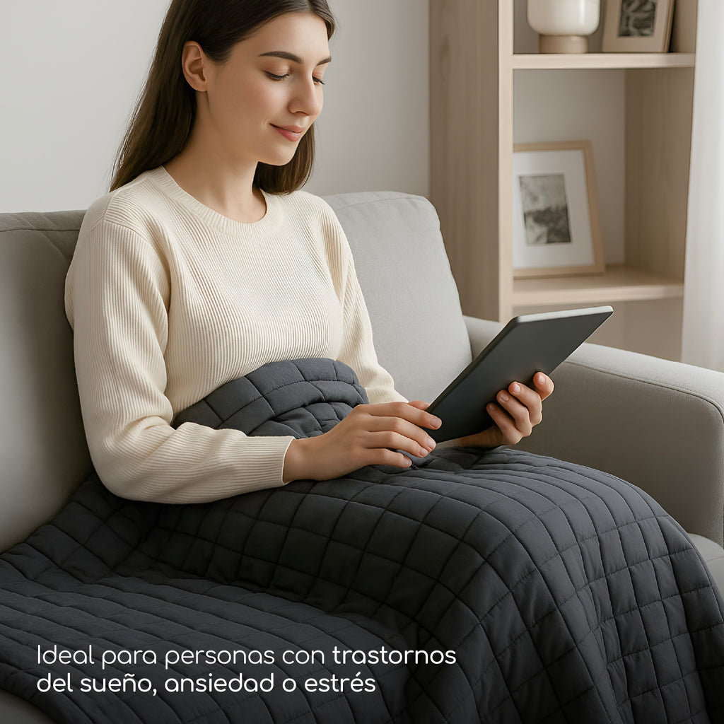 Manta De Gravedad Pesada Queen 12kg Trastorno Sueño Acqui