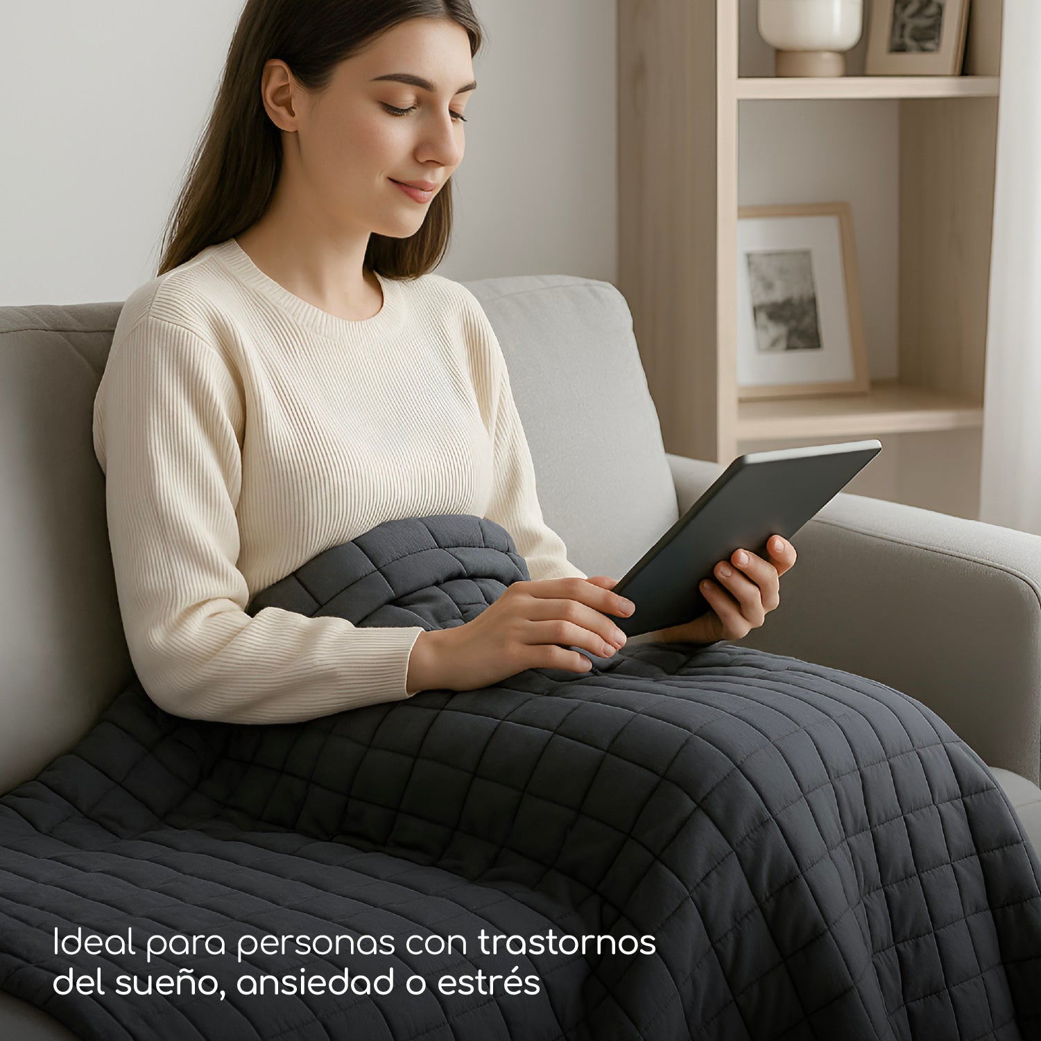 Manta De Gravedad Pesada Queen 12kg Trastorno Sueño Acqui