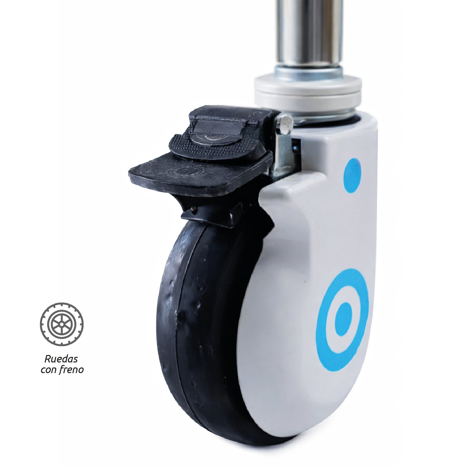 Catre Clínico con Barandas Colchón Porta Suero y Ruedas Reforzadas Acqui